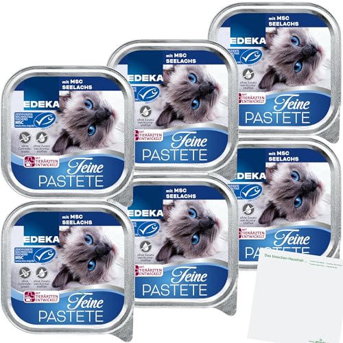 usy Edeka Cat Feine Pastete mit MSC Seelachs Katzenfutter 6er Pack (6x100g Dose) Block von usy