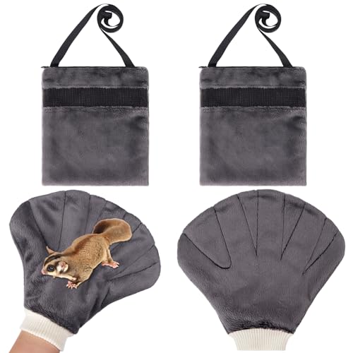 4 Stück Zuckergleiter Bonding Pouch & Mitt Sleeping Bag Small Animal Outdoor Breathable with Shoulder Strap Handling Gloves Bite Proof Calming for Sugar Gliders Igel Hamsters Pet 4 Stück Zuckergleiter Bonding Pouch & Mitt Sleeping Bag Small Animal Outdoor Breathable with Shoulder Strap Handling Gloves Bite Proof Calming for Sugar Gliders Igel Hamsters Pet von uyakhom