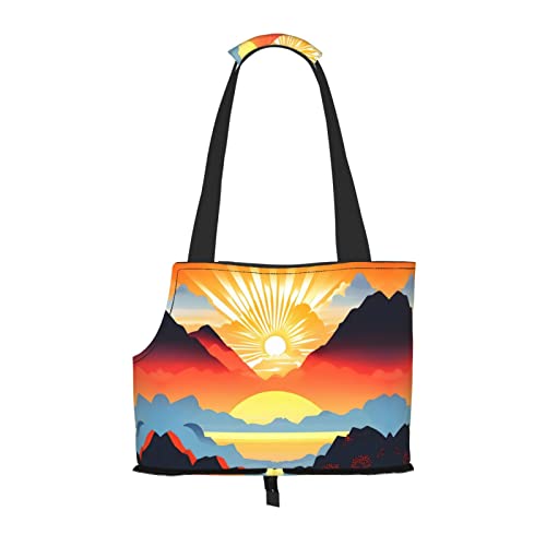 Bright Sunrise Tragetasche für kleine Hunde, weiche Seiten, tragbare Katzen-Reisehandtasche von vacsAX