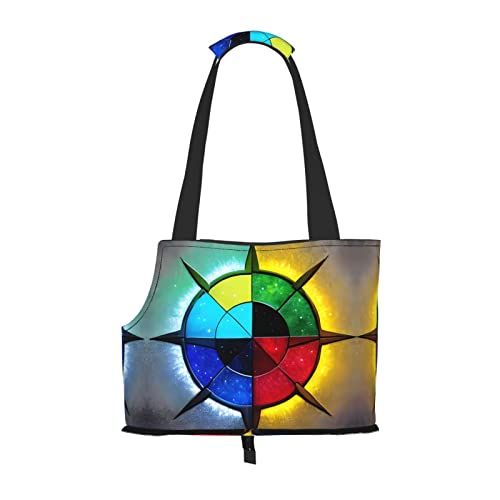 Shine in All Directions Tragetasche für kleine Hunde, weiche Seiten, tragbare Katzen-Reise-Handtasche von vacsAX