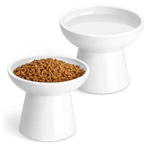 vancasso Erhöhte Katzennäpfe, Keramik, erhöhter Katzennapf für Futter und Wasser, 15,7 cm, extra breit und flach, Katzenfutterschale für Kätzchen, ausgewachsene Katzen, kleine Hunde, Schnurrhaar, vancasso Erhöhte Katzennäpfe, Keramik, erhöhter Katzennapf für Futter und Wasser, 15,7 cm, extra breit und flach, Katzenfutterschale für Kätzchen, ausgewachsene Katzen, kleine Hunde, Schnurrhaar, von vancasso