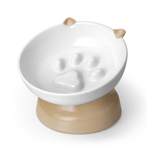 vancasso Keramik-Katzen-Futterspender, erhöhter Futternapf für Katzen, geneigtes Design, Braun vancasso Keramik-Katzen-Futterspender, erhöhter Futternapf für Katzen, geneigtes Design, Braun von vancasso