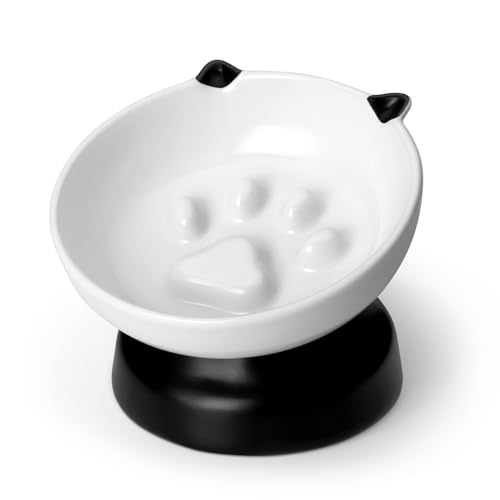 vancasso Keramik-Katzen-Futterspender, erhöhter Futternapf für Katzen, geneigtes Design, Schwarz vancasso Keramik-Katzen-Futterspender, erhöhter Futternapf für Katzen, geneigtes Design, Schwarz von vancasso