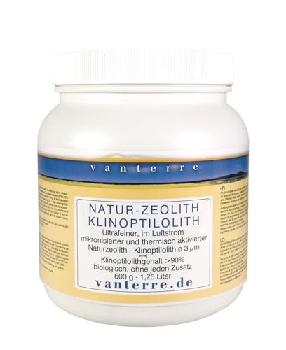- v a n t e r r e - 600g / 1,25 Liter - ø 3 µm - Premium Natur-Zeolith-Klinoptilolith Pulver - Jetmill Vermahlung, Tribomechanisch mikronisiert und zweifach Thermisch aktiviert - v a n t e r r e - 600g / 1,25 Liter - ø 3 µm - Premium Natur-Zeolith-Klinoptilolith Pulver - Jetmill Vermahlung, Tribomechanisch mikronisiert und zweifach Thermisch aktiviert von vanterre