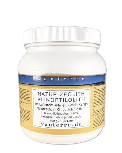- v a n t e r r e - 700g / 1,25 Liter Premium Natur-Zeolith-Klinoptilolith Pulver ø 9 µm Jetmill Vermahlung, Tribomechanisch mikronisiert und zweifach Thermisch aktiviert - v a n t e r r e - 700g / 1,25 Liter Premium Natur-Zeolith-Klinoptilolith Pulver ø 9 µm Jetmill Vermahlung, Tribomechanisch mikronisiert und zweifach Thermisch aktiviert von vanterre
