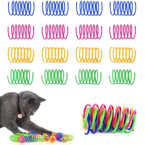 vcsjw Katzenspielzeug Spirale 40 Stück Spirale Katzen Spielzeug,Bunte Kunststoff Spiralfedern Spielzeug für Katzen,Neuheit Spirale Katzenspielzeug für Haustiere Katzen Sport Langeweile Lindern vcsjw Katzenspielzeug Spirale 40 Stück Spirale Katzen Spielzeug,Bunte Kunststoff Spiralfedern Spielzeug für Katzen,Neuheit Spirale Katzenspielzeug für Haustiere Katzen Sport Langeweile Lindern von vcsjw