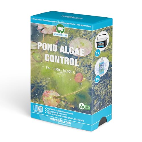 vdvelde.com - Anti Algen Teich Paket - M - 1.000-10.000 L - Für 1.000 bis 10.000 Liter - Bekämpft Algen - 100% ökologisch: Sicher für Mensch, Pflanze & Tier von vdvelde.com