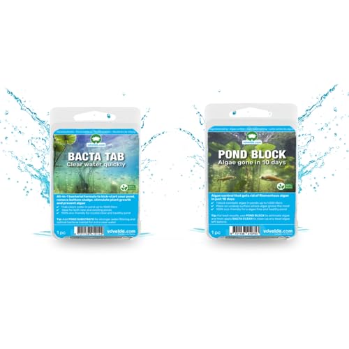vdvelde.com - BACTA TAB + Pond Block - • Voor 10 tot 1.000 L• In 10 dagen draadalg vrij• Draadalg en zweefalg bestrijding von vdvelde.com