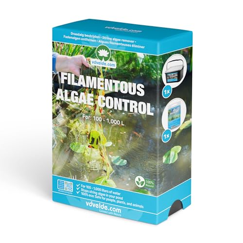 vdvelde.com - Fadenalgen Bekämpfen Paket - S - 100-1.000 L - Bis zu 100 bis 1.000 L- Entfernt Schlamm, verhindert Wasserlinsen und stabilisiert KH, GH und PH- 100% ökologisch: schnell klares von vdvelde.com