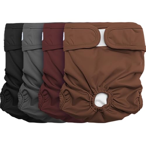 Vecomfy Wiederverwendbare Windeln für Hündinnen für große Hunde, leicht saugfähig, mittelgroße Hundewindeln zum Pinkeln, bei Hitze, dunkle Farben, Größe XL, 4 Stück Vecomfy Wiederverwendbare Windeln für Hündinnen für große Hunde, leicht saugfähig, mittelgroße Hundewindeln zum Pinkeln, bei Hitze, dunkle Farben, Größe XL, 4 Stück von vecomfy