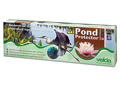 velda 128020 Teichschutz Schwachstromzaun gegen Reiher und Katzen 1,1 Watt, Pond Protector, 1 Stück (1er Pack), Farblos von velda