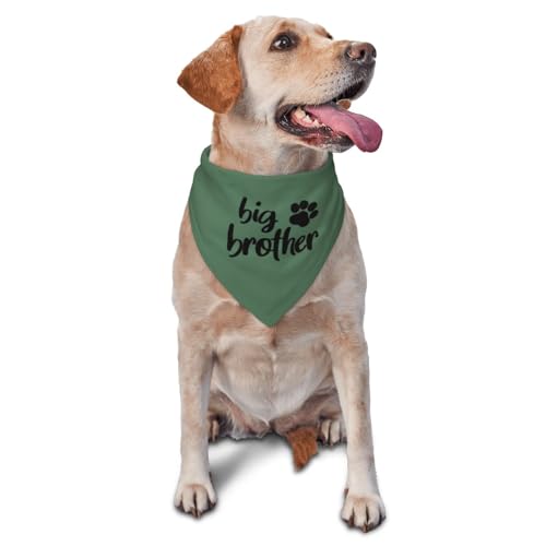 vercosee Big Brother Gender Reveal Baby Ankündigung Hundehalstuch, passendes Familien-Dreieckstuch für Hunde, Grün vercosee Big Brother Gender Reveal Baby Ankündigung Hundehalstuch, passendes Familien-Dreieckstuch für Hunde, Grün von vercosee