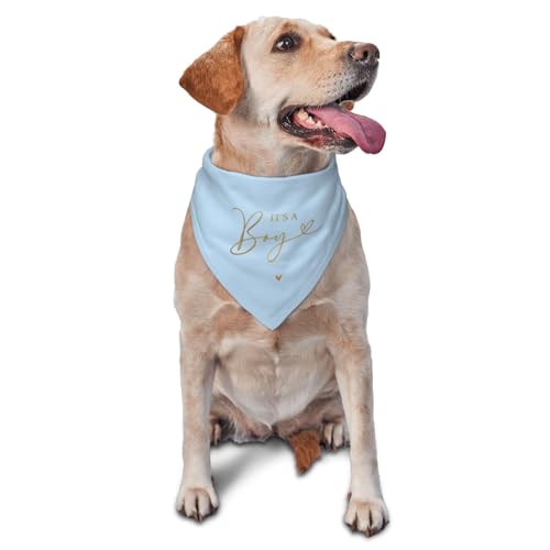 vercosee Hundehalstuch, Aufschrift "It's A Boy", wendbar, Schwangerschaftsankündigung, Hundehalstuch, Blau von vercosee