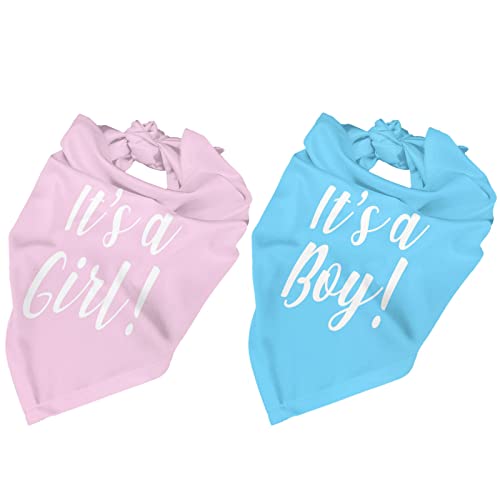 vercosee Hundehalstuch, Aufschrift "It's A Boy It's A Girl", dreieckig, wendbar, Babyparty, Fotografie-Requisiten, 1 Stück, Rosa vercosee Hundehalstuch, Aufschrift "It's A Boy It's A Girl", dreieckig, wendbar, Babyparty, Fotografie-Requisiten, 1 Stück, Rosa von vercosee