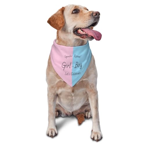 vercosee Hundehalstuch, Motiv: He Or She What Will It Be? Gender Reveal/Baby Ankündigung, Haustier-Halstuch für Haustiere, Alltag, Foto-Requisite, Partyzubehör (Geschlecht offenbaren) von vercosee
