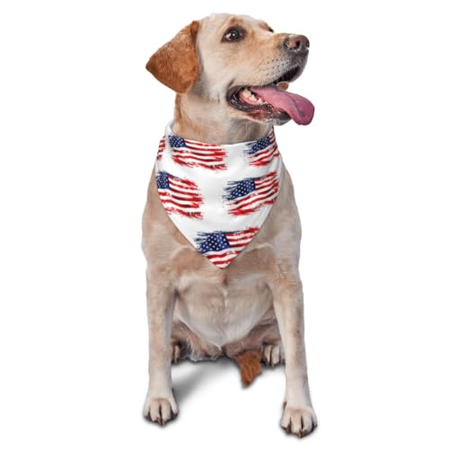 vercosee Hundehalstuch, Motiv: amerikanische Flagge, 4. Juli, für Jungen und Mädchen, waschbares Haustier-Bandana, niedliches patriotisches Welpen-Bandana, kleine Flagge vercosee Hundehalstuch, Motiv: amerikanische Flagge, 4. Juli, für Jungen und Mädchen, waschbares Haustier-Bandana, niedliches patriotisches Welpen-Bandana, kleine Flagge von vercosee