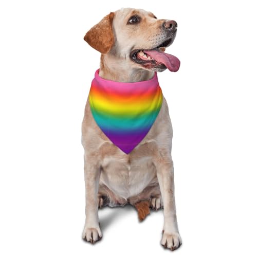 vercosee LGBT Regenbogen-Hundehalstuch, dreieckig, wendbar, verstellbar, für Mädchen oder Jungen, Urlaubstuch, Haustierzubehör, Regenbogenfarben von vercosee