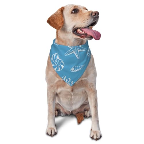 vercosee Sommer-Hundehalstuch, Seestern, Marine-Thema, verstellbar, Baumwolle, Dreieckstuch für kleine Hunde, Welpen, Hawaii-Bandana, Blau vercosee Sommer-Hundehalstuch, Seestern, Marine-Thema, verstellbar, Baumwolle, Dreieckstuch für kleine Hunde, Welpen, Hawaii-Bandana, Blau von vercosee