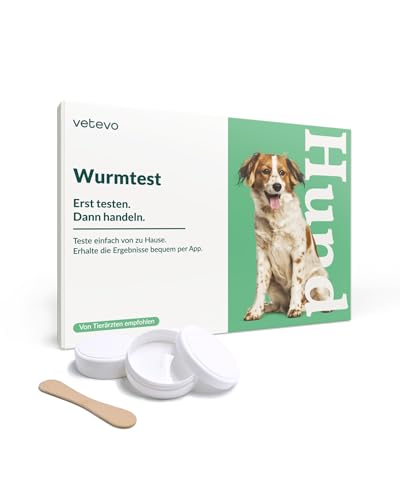 vetevo Giardientest Hund, Test auf Giardien Hund, bei Durchfall, Gewichtsverlust & Appetitlosigkeit Hund, Gezielt Handeln, Inkl. Gratis Laborversand von vetevo