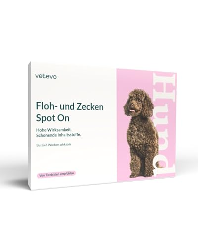vetevo Spot On Hund, über 30kg, Wirksamer Floh- & Zeckenschutz für Hunde, natürlicher Schutz, ohne Insektizide, 3 Pipetten mit je 4 Wochen Wirkdauer, Biozidprodukt vetevo Spot On Hund, über 30kg, Wirksamer Floh- & Zeckenschutz für Hunde, natürlicher Schutz, ohne Insektizide, 3 Pipetten mit je 4 Wochen Wirkdauer, Biozidprodukt von vetevo