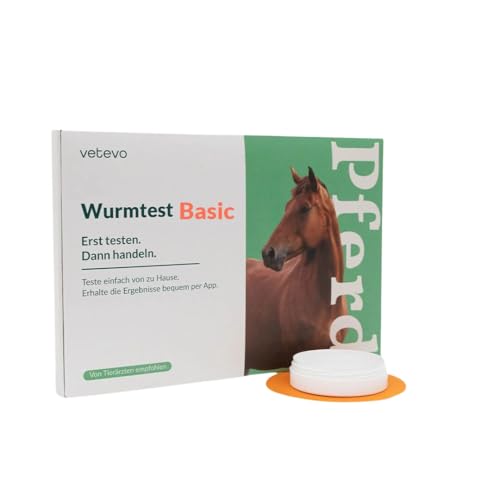 vetevo Wurmtest Pferd Basic, Zuverlässiger Pferde Wurmtest auf Spulwürmer, Strongyliden, Zwergfadenwürmer, Leberegel, Magenwürmer, Ergebnis in 12h vetevo Wurmtest Pferd Basic, Zuverlässiger Pferde Wurmtest auf Spulwürmer, Strongyliden, Zwergfadenwürmer, Leberegel, Magenwürmer, Ergebnis in 12h von vetevo