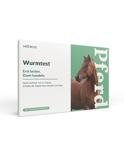 vetevo Wurmtest Plus Pferd Inkl. Bandwürmer, Lungenwürmer PCR Test & Eizählung, 10x Pferde Wurmtest auf Spulwürmer, Strongyliden, Leberegel & Co. von vetevo