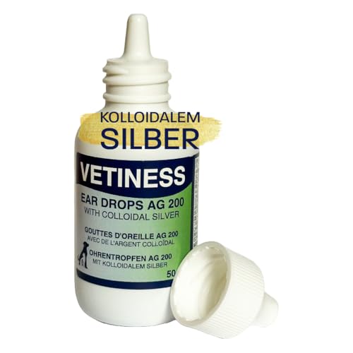 vetiness AG 200 Ohrentropfen für Hunde und Katzen | mit kolloidalem Silber | Ohrenreiniger Hund vetiness AG 200 Ohrentropfen für Hunde und Katzen | mit kolloidalem Silber | Ohrenreiniger Hund von vetiness