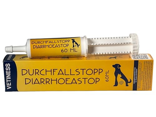 vetiness Durchfallstopp Paste 60 ml | bei akutem Durchfall Hunde >30 kg direkt ins Maul | Vorteilspack für alle Größen von Hunden und Katzen | Unterstützt bei Durchfall & Erbrechen von vetiness