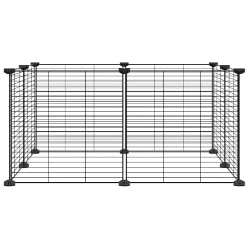 vidaXL Bussandri Exclusive - 8-tlg. Haustierkäfig 35x35 cm Stahl Schwarz von vidaXL