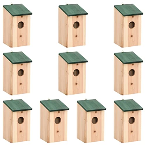 vidaXL 4 x Kiefernholz, Nistkästen, Vogelhaus, Box, Garten, Hof von vidaXL