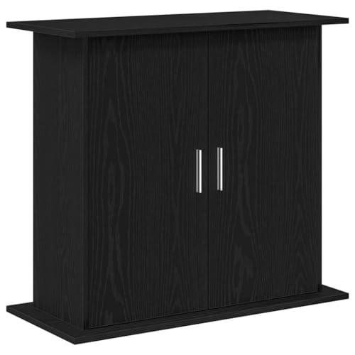 vidaXL Aquariumständer Schwarz Eichen-Optik 81x36x73 cm Holzwerkstoff, Aquarienschrank, Aquarienunterschrank, Aquarienständer, Aquariumunterschrank von vidaXL