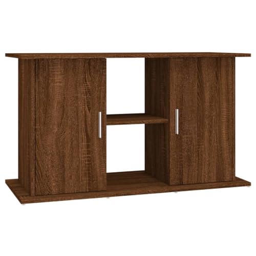 vidaXL Aquariumständer, Aquarium Unterschrank mit viel Stauraum, Aquarium Tisch mit Stabiler Oberplatte, Aquariumschrank Aquarium Halter, Braun Eichen Optik Holzwerkstoff von vidaXL