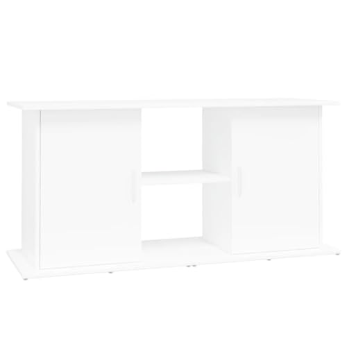 vidaXL Aquariumständer, Aquarium Unterschrank mit viel Stauraum, Aquarium Tisch mit Stabiler Oberplatte, Aquariumschrank Aquarium Halter, Weiß Holzwerkstoff von vidaXL