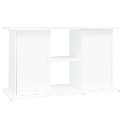 vidaXL Aquariumständer, Aquarium Unterschrank mit viel Stauraum, Aquarium Tisch mit Stabiler Oberplatte, Aquariumschrank Aquarium Halter, Weiß Holzwerkstoff von vidaXL