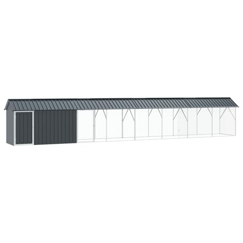vidaXL Außen-Vogelkäfig mit verzinktem Stahlrahmen | Geräumige & langlebige Unterkunft ideal für draußen | Einfache Montageanleitungen enthalten | Grau | Größe: 112 x 838 x 141 cm | Metallunterkunft vidaXL Außen-Vogelkäfig mit verzinktem Stahlrahmen | Geräumige & langlebige Unterkunft ideal für draußen | Einfache Montageanleitungen enthalten | Grau | Größe: 112 x 838 x 141 cm | Metallunterkunft von vidaXL