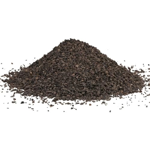 vidaXL Basalt Kies, Aquariumkies mit reichen Spurenelemente, Natürlicher feiner Dekosand für Aquarium Garten, Zierkies Basaltsplitt, Schwarz 10 kg 1-3 mm von vidaXL