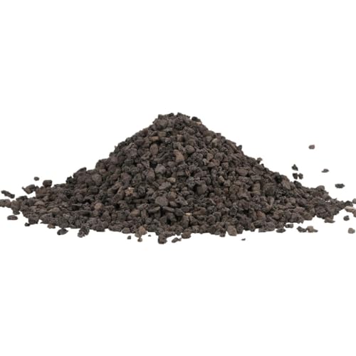 vidaXL Basalt Kies, Aquariumkies mit reichen Spurenelemente, Natürlicher feiner Dekosand für Aquarium Garten, Zierkies Basaltsplitt, Schwarz 10 kg 5-8 mm von vidaXL