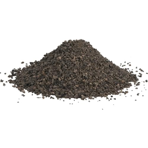 vidaXL Basalt Kies, Aquariumkies mit reichen Spurenelemente, Natürlicher feiner Dekosand für Aquarium Garten, Zierkies Basaltsplitt, Schwarz 10 kg 3-5mm von vidaXL