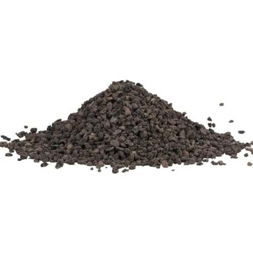 vidaXL Basalt Kies, Aquariumkies mit reichen Spurenelemente, Natürlicher feiner Dekosand für Aquarium Garten, Zierkies Basaltsplitt, Schwarz 10 kg 5-8mm von vidaXL