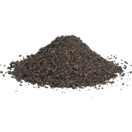 vidaXL Basalt Kies, Aquariumkies mit reichen Spurenelemente, Natürlicher feiner Dekosand für Aquarium Garten, Zierkies Basaltsplitt, Schwarz 25 kg 3-5mm von vidaXL