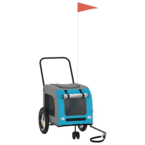 vidaXL Blauer Haustier-Buggy Blau Polyester, Metall 124 x 53 x 53 cm vidaXL Blauer Haustier-Buggy Blau Polyester, Metall 124 x 53 x 53 cm von vidaXL