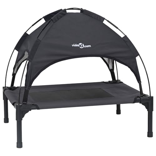 vidaXL Erhöhtes Hundebett Schwarz Polyester, Metallrahmen vidaXL Erhöhtes Hundebett Schwarz Polyester, Metallrahmen von vidaXL