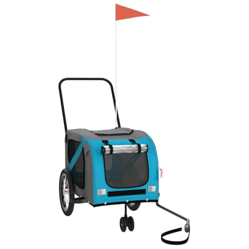 vidaXL Fahrradanhänger Hunde Blau und Grau Oxford-Gewebe und Eisen, Radanhänger, Hundeanhänger, Anhänger Fahrrad, Fahrradanhänger vidaXL Fahrradanhänger Hunde Blau und Grau Oxford-Gewebe und Eisen, Radanhänger, Hundeanhänger, Anhänger Fahrrad, Fahrradanhänger von vidaXL