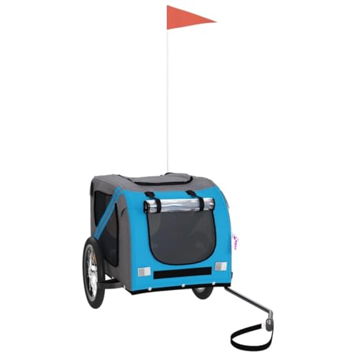 vidaXL Fahrradanhänger Hunde Blau und Grau Oxford-Gewebe und Eisen vidaXL Fahrradanhänger Hunde Blau und Grau Oxford-Gewebe und Eisen von vidaXL