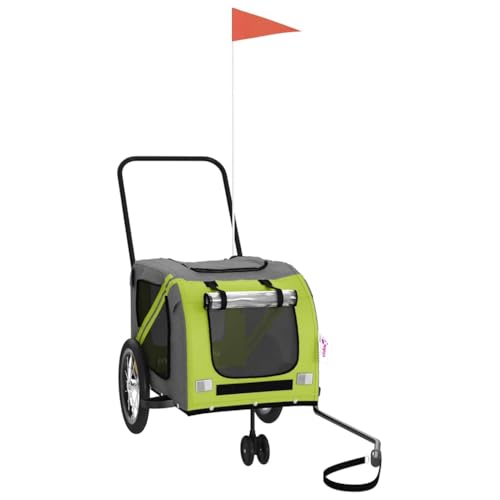 vidaXL Fahrradanhänger Hunde Grün und Grau Oxford-Gewebe und Eisen, Radanhänger, Hundeanhänger, Anhänger Fahrrad, Fahrradanhänger vidaXL Fahrradanhänger Hunde Grün und Grau Oxford-Gewebe und Eisen, Radanhänger, Hundeanhänger, Anhänger Fahrrad, Fahrradanhänger von vidaXL