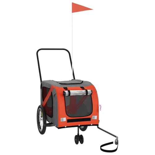vidaXL Fahrradanhänger Hunde Orange und Grau Oxford-Gewebe und Eisen, Radanhänger, Hundeanhänger, Anhänger Fahrrad, Fahrradanhänger vidaXL Fahrradanhänger Hunde Orange und Grau Oxford-Gewebe und Eisen, Radanhänger, Hundeanhänger, Anhänger Fahrrad, Fahrradanhänger von vidaXL