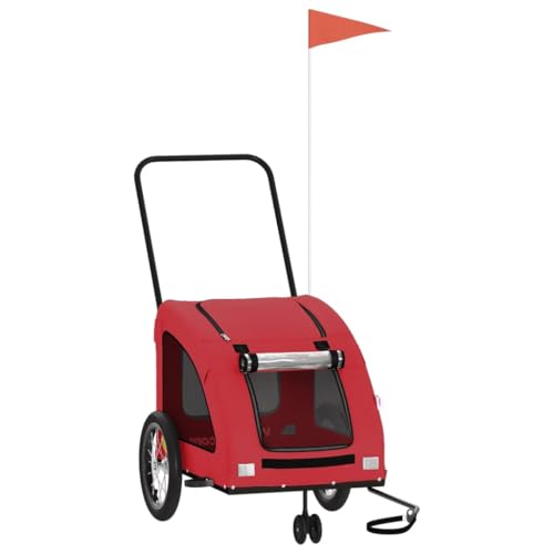 vidaXL Fahrradanhänger für Hunde, Hundeanhänger für Fahrrad, Anhänger für Katzen Haustiere, Hundefahrradanhänger Haustieranhänger, Rot Oxford-Gewebe Eisen vidaXL Fahrradanhänger für Hunde, Hundeanhänger für Fahrrad, Anhänger für Katzen Haustiere, Hundefahrradanhänger Haustieranhänger, Rot Oxford-Gewebe Eisen von vidaXL
