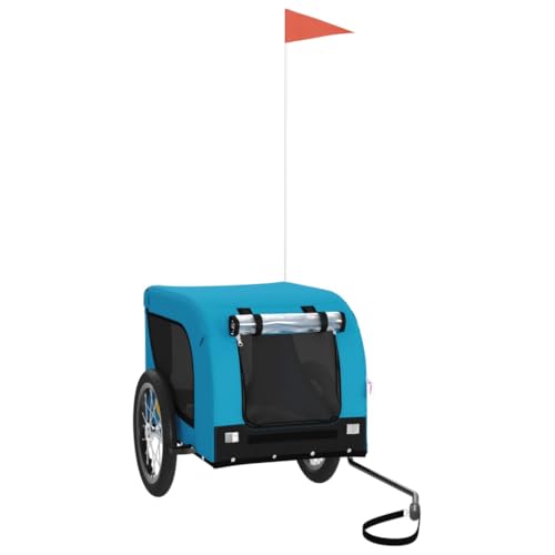 vidaXL Fahrradanhänger für Hunde, Hundeanhänger für Fahrrad, Hundefahrradanhänger mit Reflektoren Flagge, Anhänger für Katzen Haustiere, Blau Schwarz Oxford-Gewebe Eisen vidaXL Fahrradanhänger für Hunde, Hundeanhänger für Fahrrad, Hundefahrradanhänger mit Reflektoren Flagge, Anhänger für Katzen Haustiere, Blau Schwarz Oxford-Gewebe Eisen von vidaXL