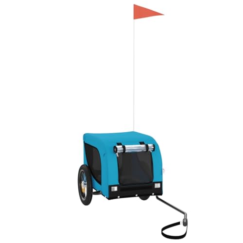 vidaXL Fahrradanhänger für Hunde, Hundeanhänger für Fahrrad, Hundefahrradanhänger mit Reflektoren Flagge, Anhänger für Katzen Haustiere, Blau Schwarz Oxford-Gewebe Eisen vidaXL Fahrradanhänger für Hunde, Hundeanhänger für Fahrrad, Hundefahrradanhänger mit Reflektoren Flagge, Anhänger für Katzen Haustiere, Blau Schwarz Oxford-Gewebe Eisen von vidaXL