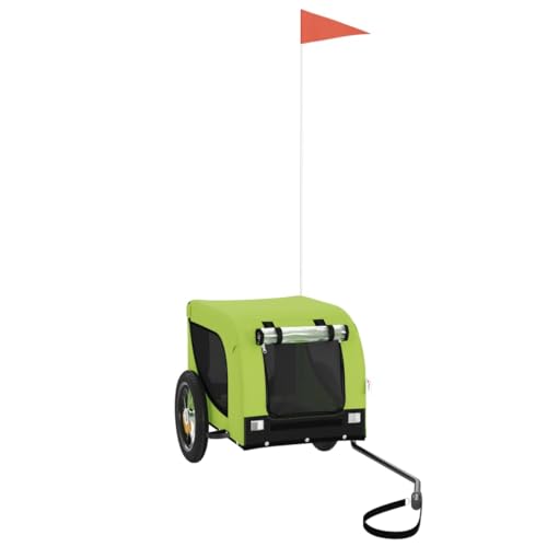 vidaXL Fahrradanhänger für Hunde, Hundeanhänger für Fahrrad, Hundefahrradanhänger mit Reflektoren Flagge, Anhänger für Katzen Haustiere, Grün Schwarz Oxford-Gewebe Eisen vidaXL Fahrradanhänger für Hunde, Hundeanhänger für Fahrrad, Hundefahrradanhänger mit Reflektoren Flagge, Anhänger für Katzen Haustiere, Grün Schwarz Oxford-Gewebe Eisen von vidaXL